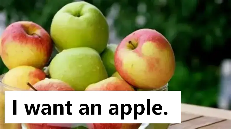 I want an apple.  Би алим идмээр байна.